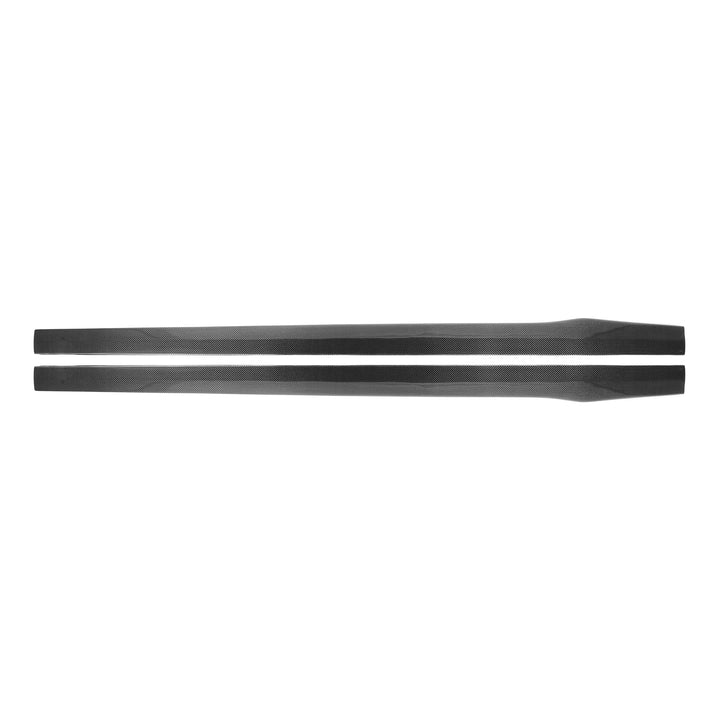 Mercedes C63 W205 carbon fibre side skirts showing weave detail