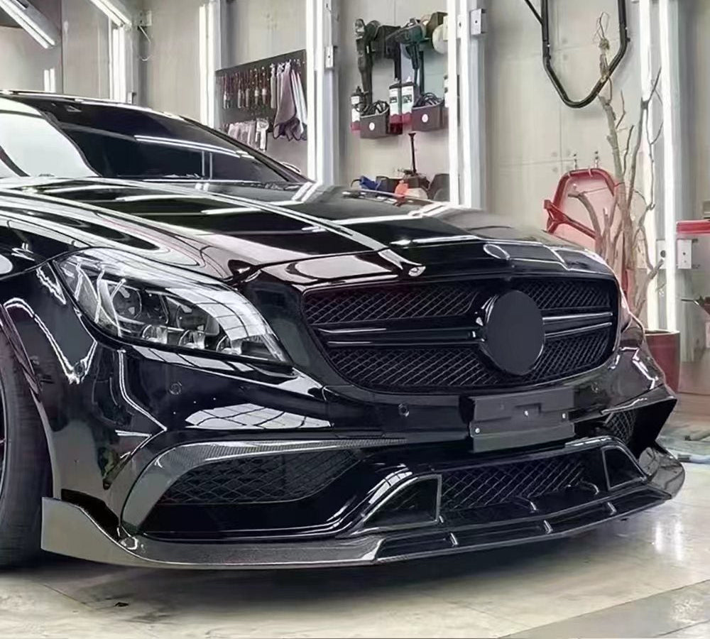 Mercedes C63S C205 Coupé front splitter installed
