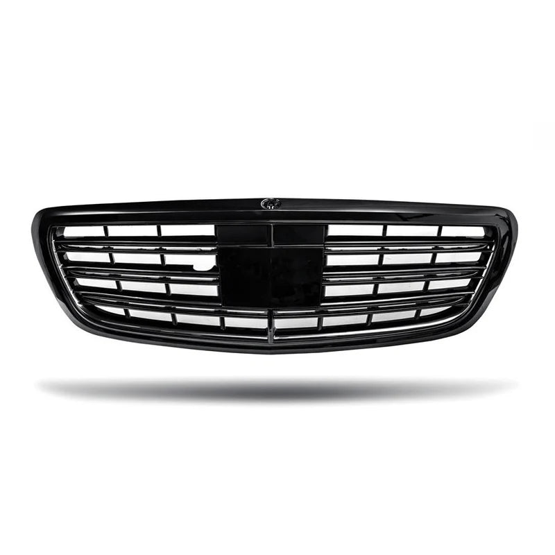 Mercedes-AMG S63 W222 gloss black front grille, front view