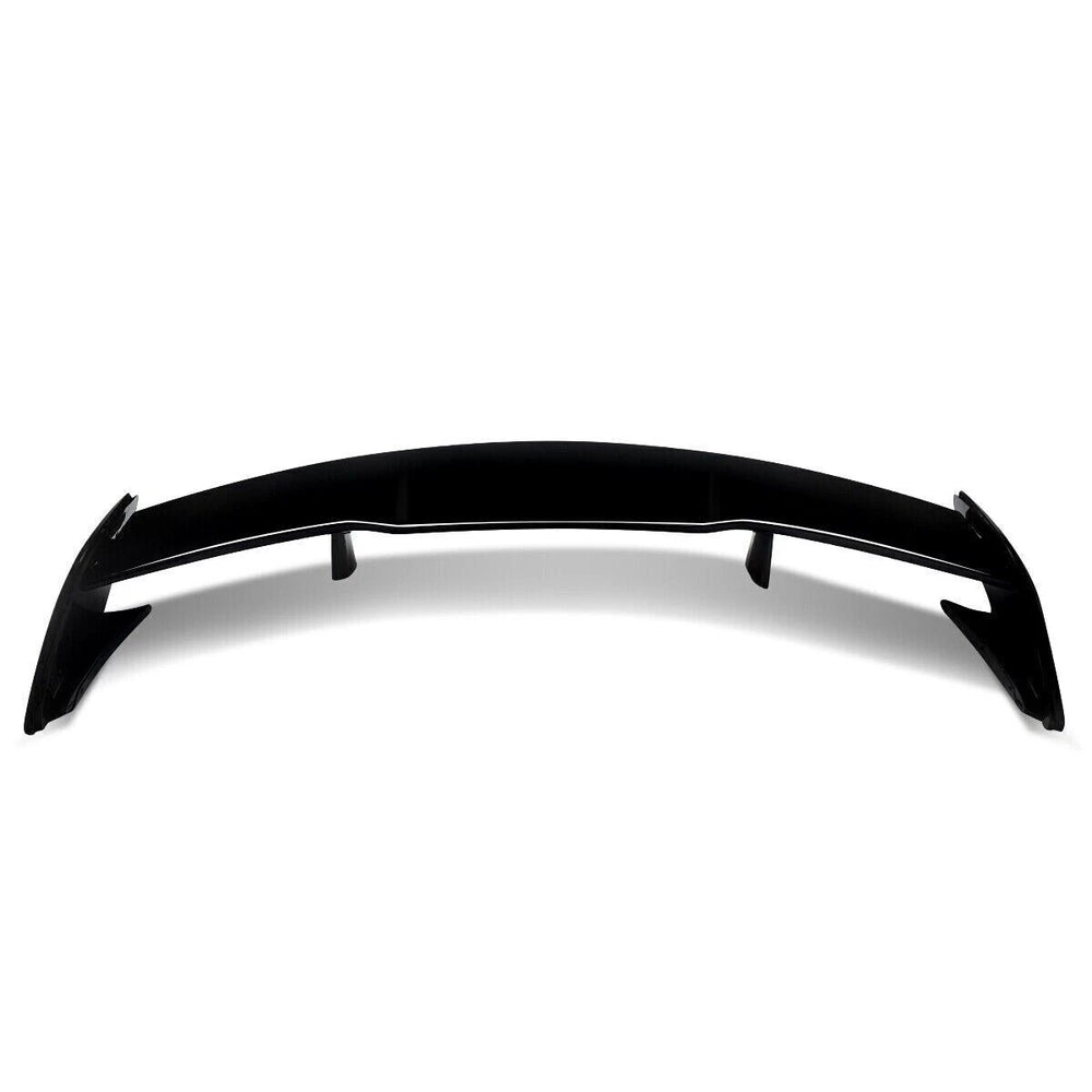 Mercedes A-Class W176 gloss black wing-style rear spoiler front view