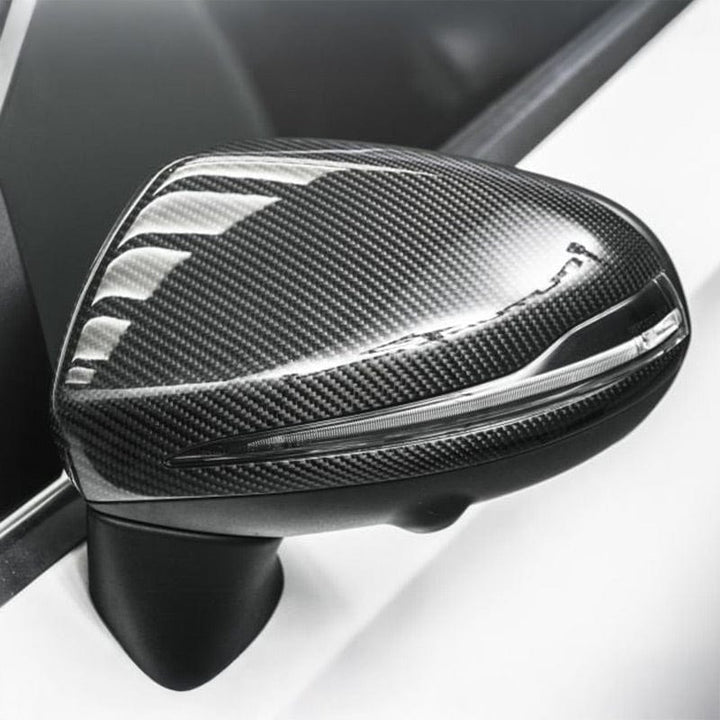 Mercedes E-Class S213 estate side profile with dry carbon fibre mirror cover detail