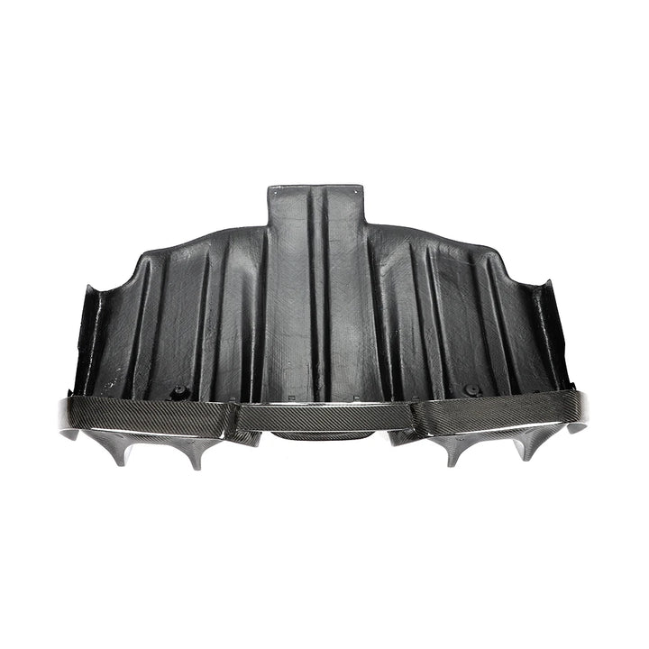 Carbon fibre rear diffuser for MINI Cooper S F56, showing inside of diffuser