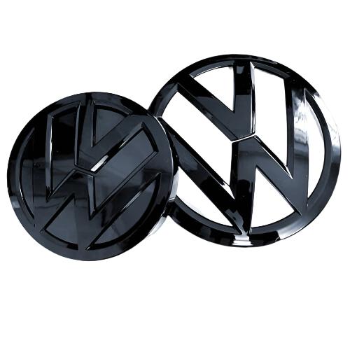 Volkswagen VW Golf MK7 2013 – 2017 Front + Rear Glossy Black Badge Set | AutoCap Solutions