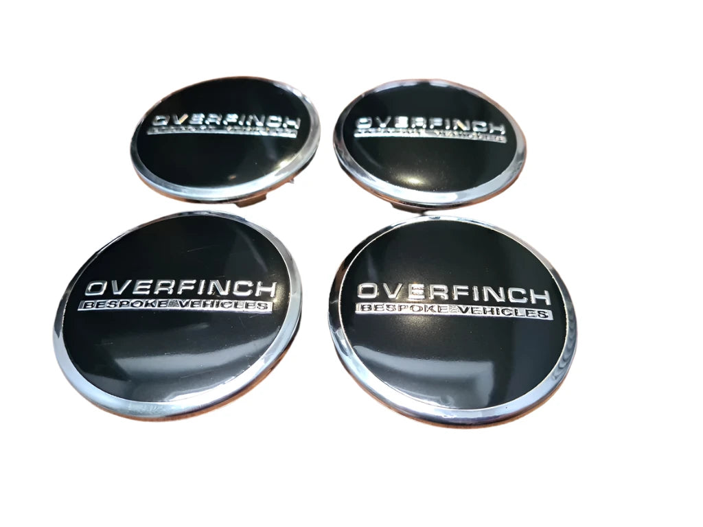 Set of 4 Overfinch Land Rover 63mm Badges Alloy Wheel Centre Caps | AutoCap Solutions