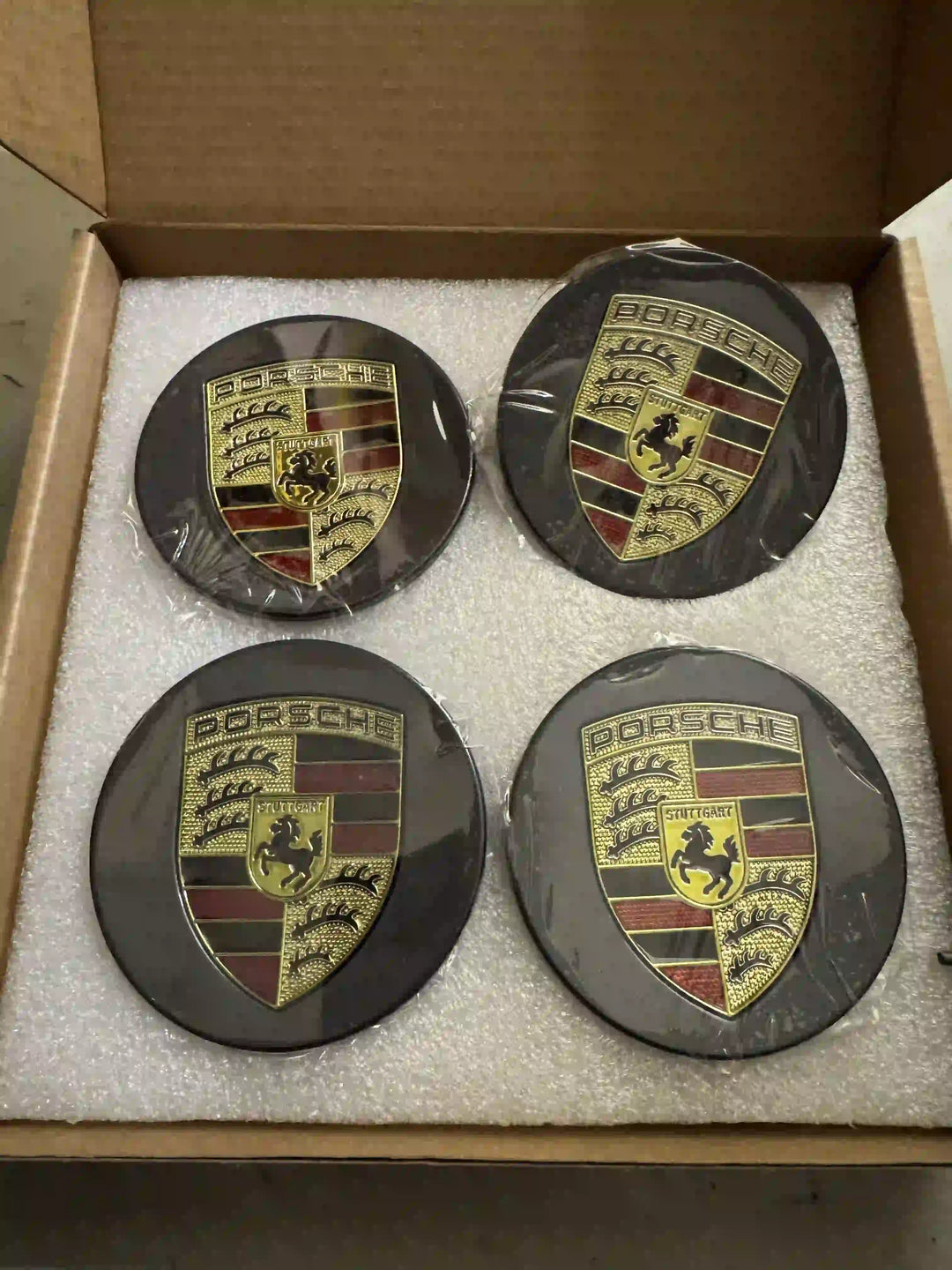FLOATING Porsche Wheel Alloy Wheel Centre Caps | Black or Silver or Grey 76mm or 65mm