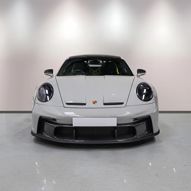 Dry carbon fibre intake trim for Porsche 911 GT3 Touring installed