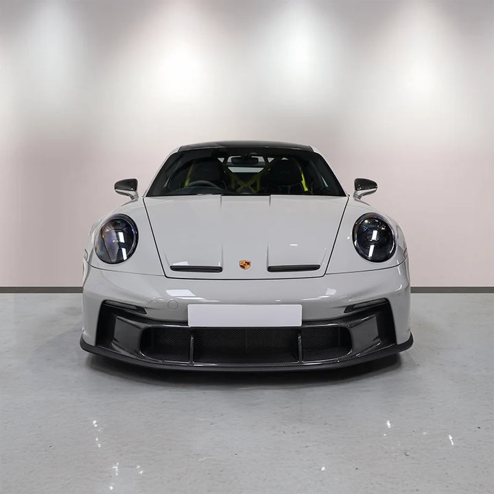 Dry carbon fibre intake trim for Porsche 911 GT3 Touring installed