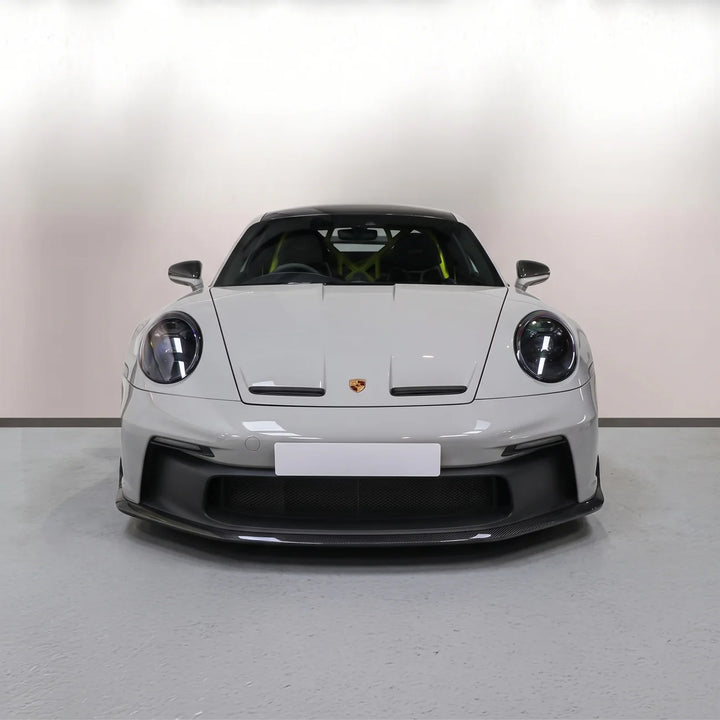 Dry carbon fibre front splitter for Porsche 911 GT3 Touring installed