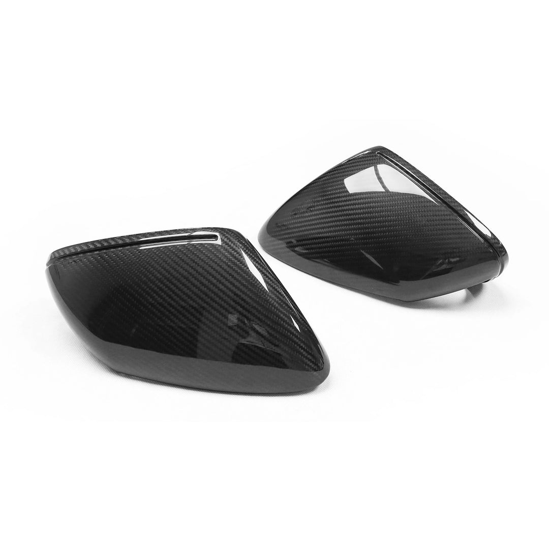 Porsche 911 GT3 992 dry carbon fibre mirror caps close-up