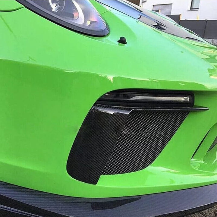 Carbon fibre front canard for Porsche 911 GT3 RS installed