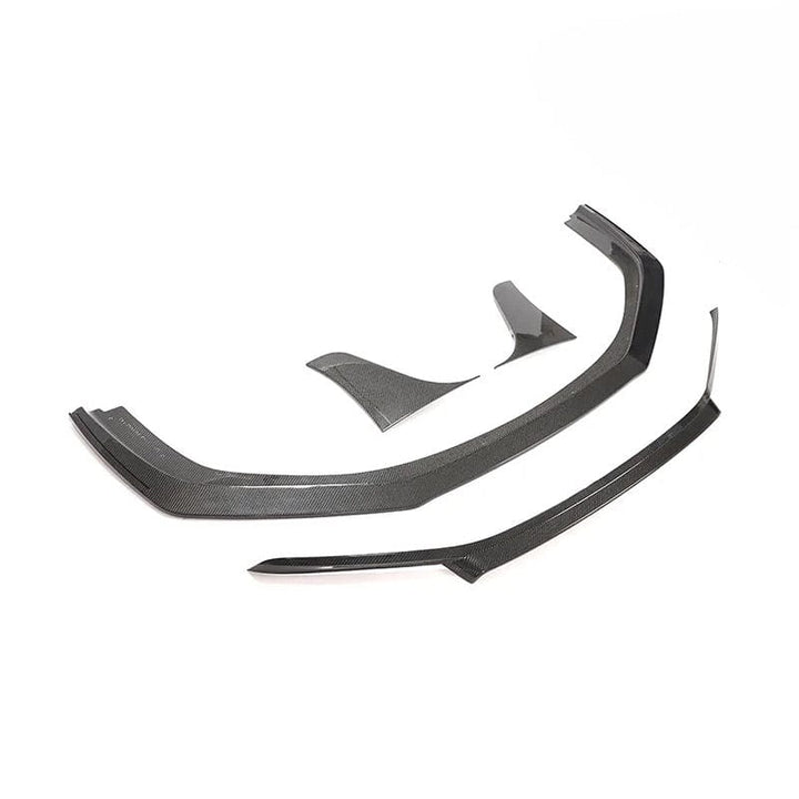 Porsche 911 Targa 4 GTS front splitter close-up showing weave