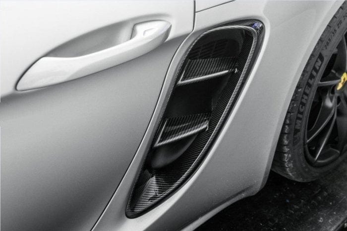 Genuine dry carbon fibre intake vent trims V1 for Porsche 718 Cayman Boxster