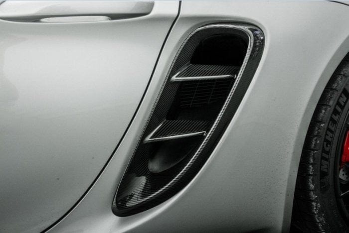 Porsche 718 Boxster GTS intake vent trim without mesh installed alternate shot