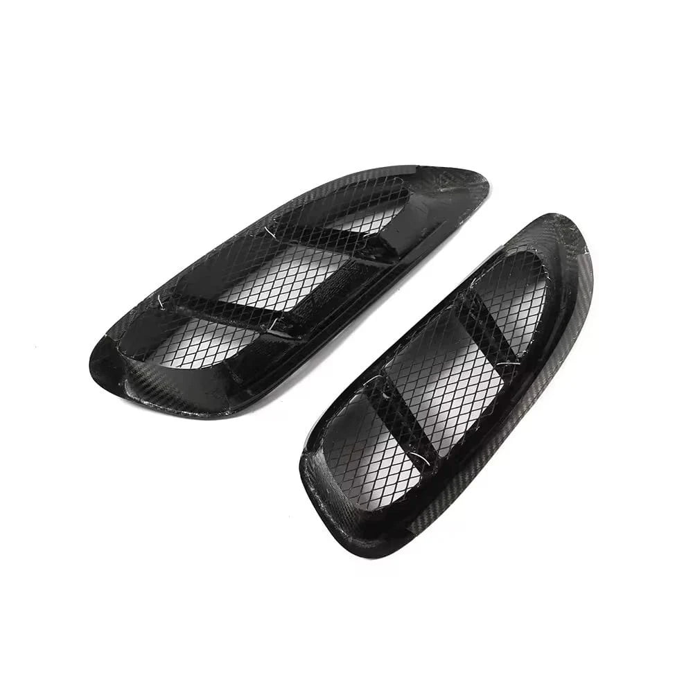 Porsche 718 Cayman Boxster dry carbon fibre intake vent trims V1 flipped