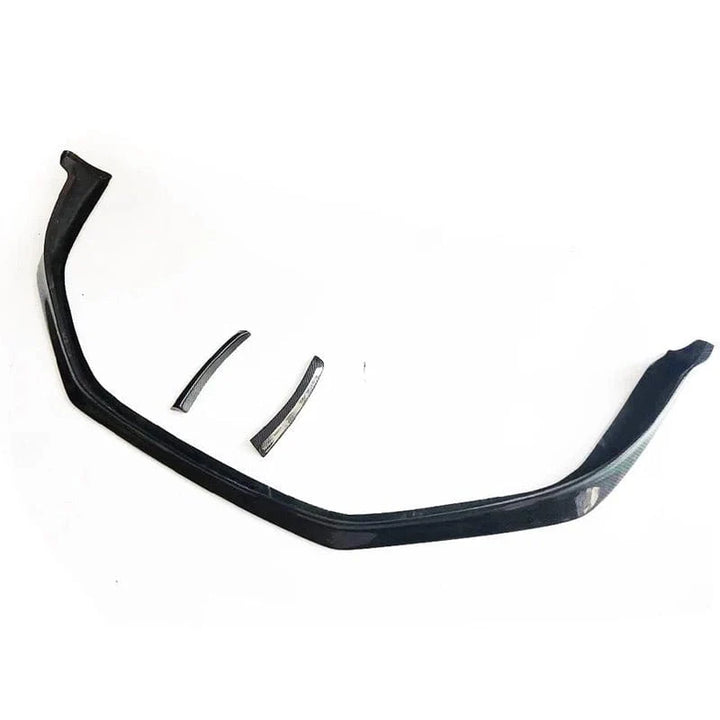 Carbon fibre front splitter for Porsche 718 Cayman showing weave