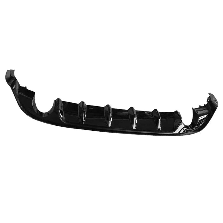 Close-up of the gloss black finish on a Golf Mk7.5 rear diffuser
