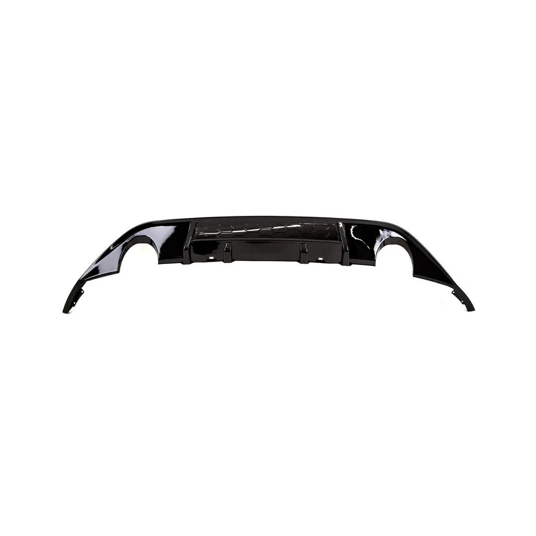 Golf Mk7.5 gloss black rear diffuser, rear view