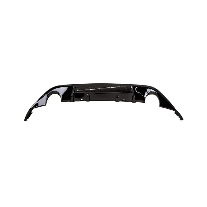 Golf Mk7.5 gloss black rear diffuser, rear view