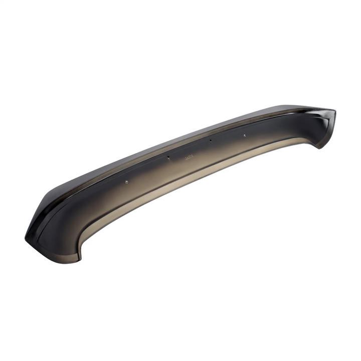 Gloss black ABS rear roof spoiler for Golf Mk5 on a plain background showing rear side