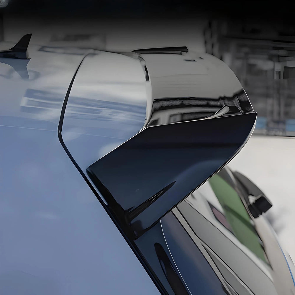 Gloss black roof spoiler fitted to Volkswagen Golf Mk7.5 hatchback, side profile