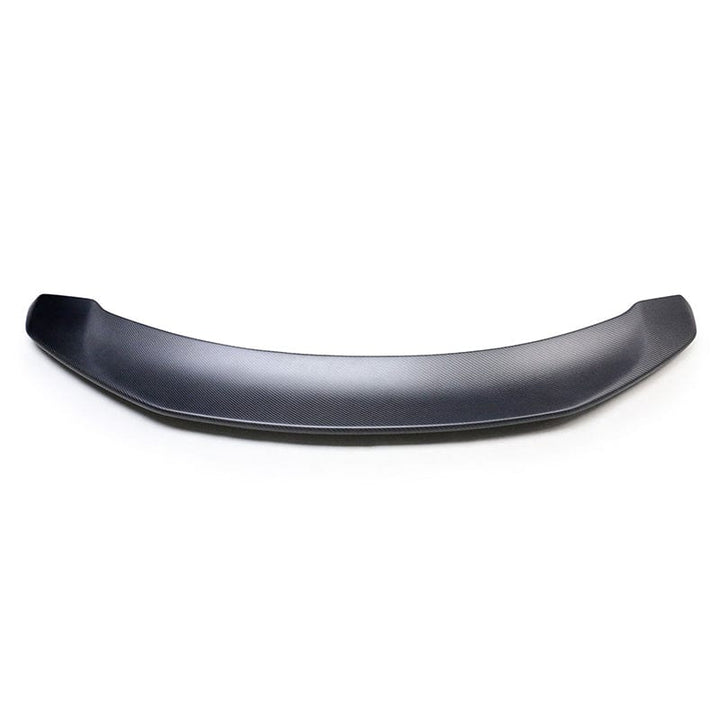 Tesla Model 3 matte carbon fibre spoiler bootlid front view