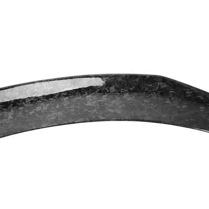 Tesla Model 3 5YJ3 forged carbon fibre rear trunk spoiler V3 close up