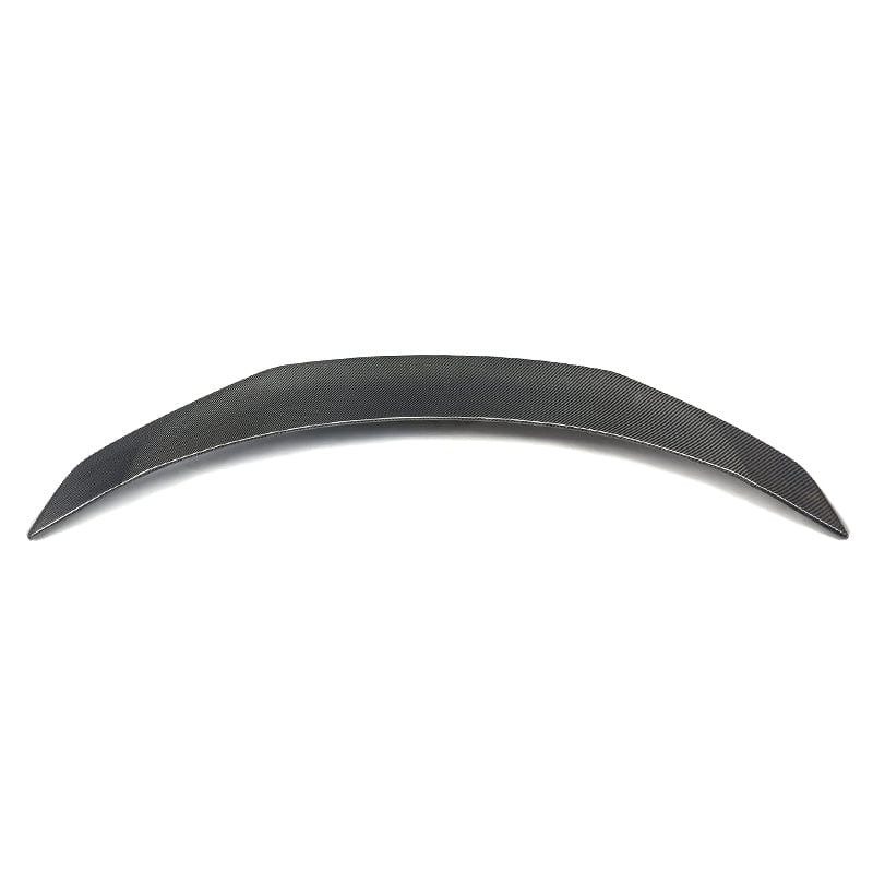 Tesla Model 3 matt carbon fibre spoiler V3 front view
