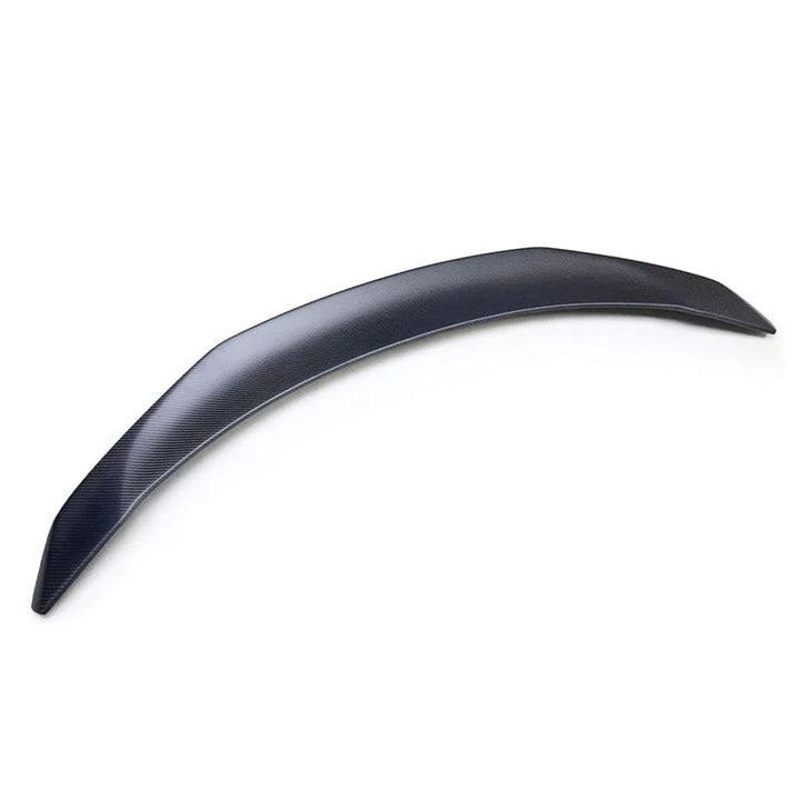 Tesla Model 3 matte carbon fibre spoiler bootlid detail alternate angle shot