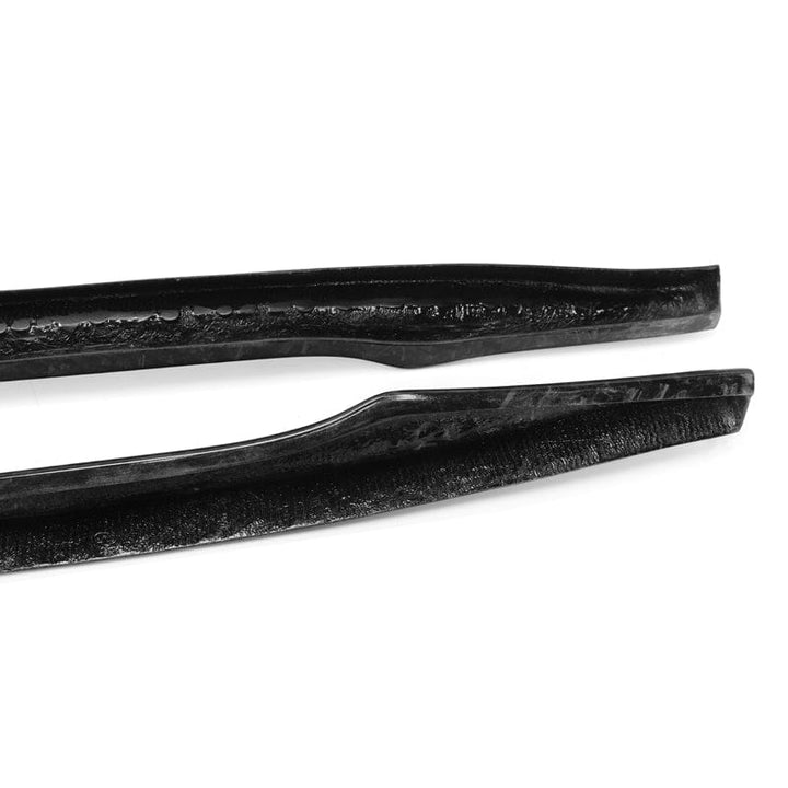 Tesla Model 3 5YJ3 forged carbon fibre side skirt close up alternate shot