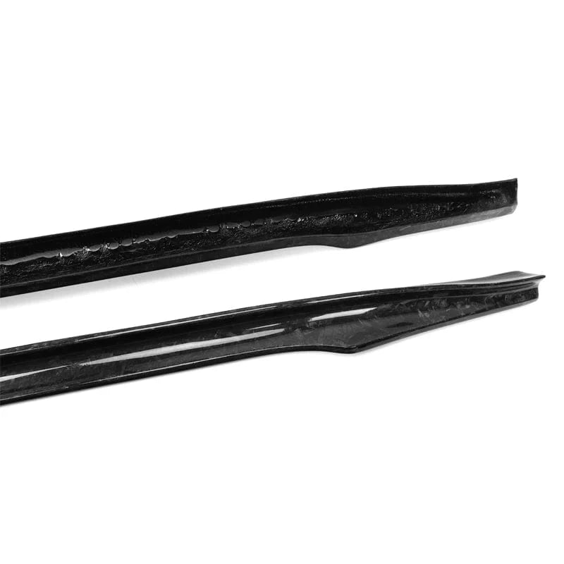 Tesla Model 3 5YJ3 forged carbon fibre side skirt close up