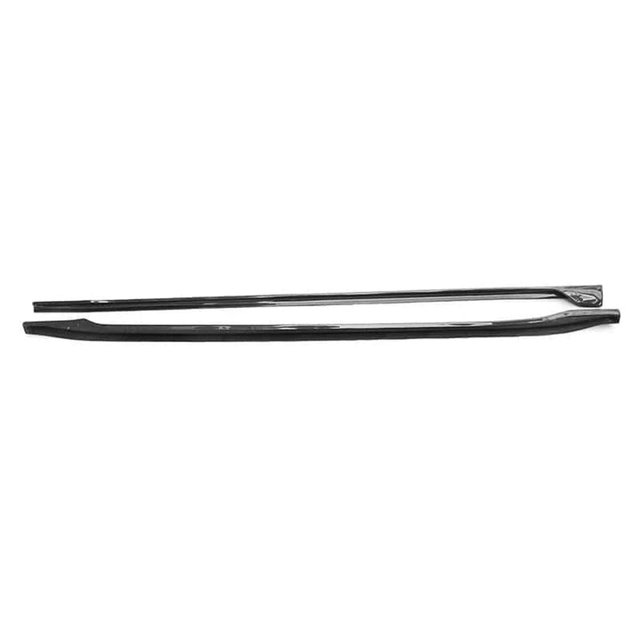 Carbon fibre side skirt for Tesla Model 3 showing weave