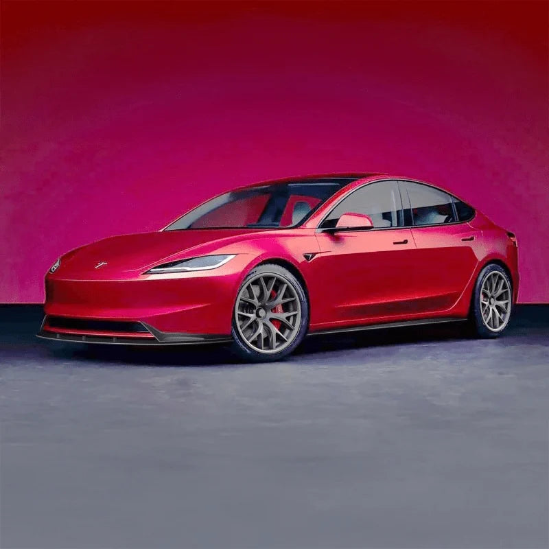 Dry carbon fibre front lip spoiler for Tesla Model 3 Highland