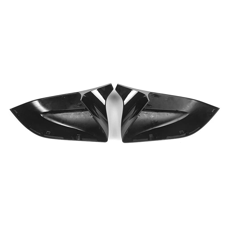 Gloss black mirror cover for Tesla Model 3 close-up
