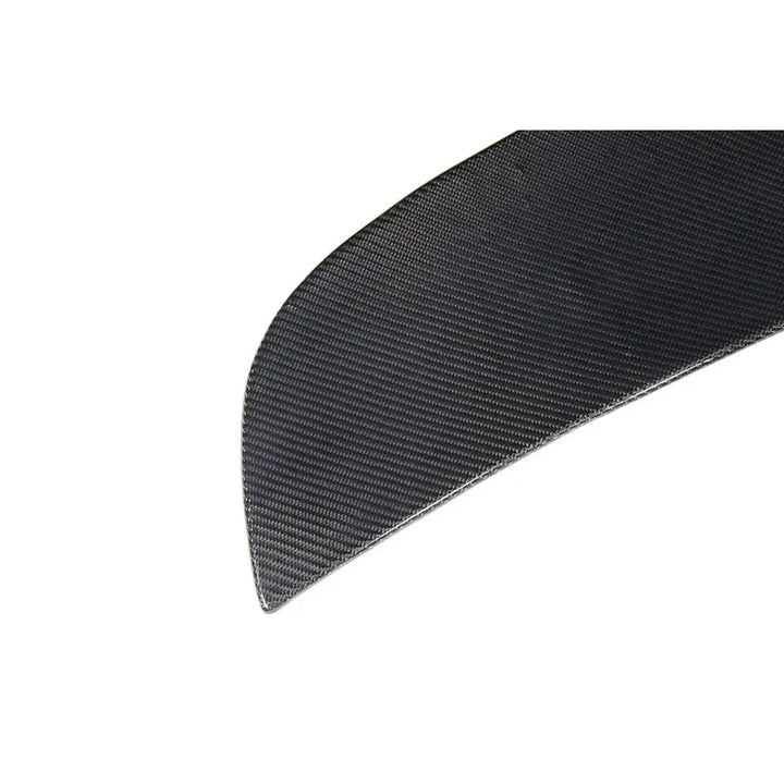 Tesla Model X 1st Gen rear spoiler close-up showing weave