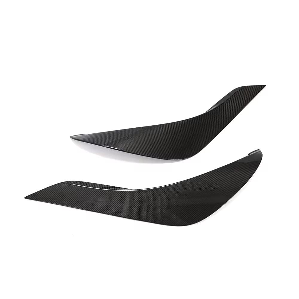 Dry carbon fibre lower door panel V1 for Toyota Supra showing weave