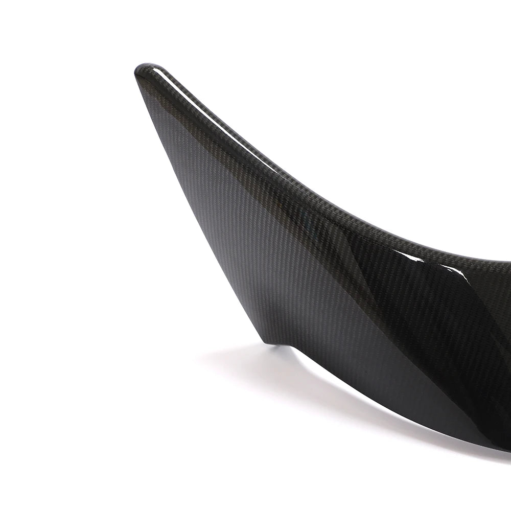 Toyota Supra A90 dry carbon fibre wing close-up showing weave