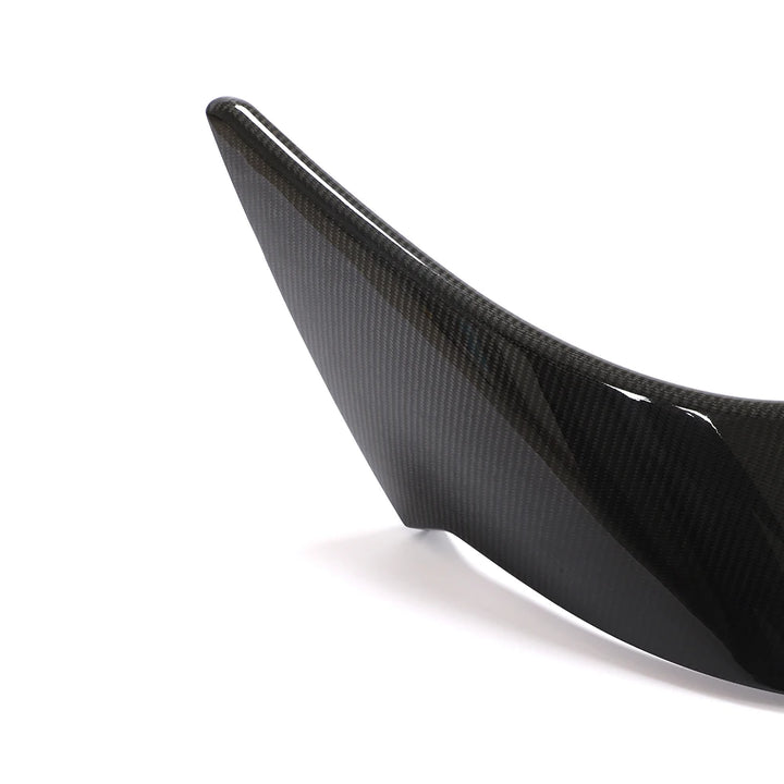 Toyota Supra A90 dry carbon fibre wing close-up showing weave