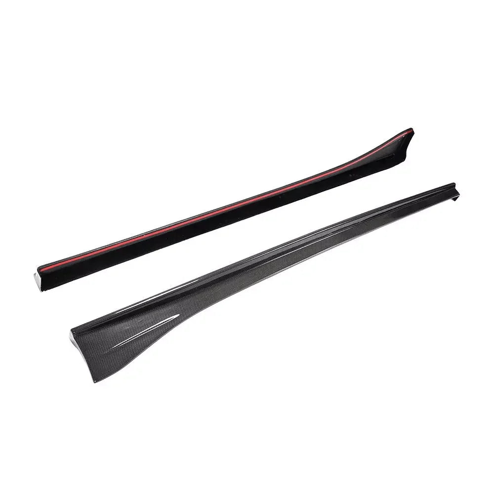 Close-up of the twill weave and gloss finish on a GT86 side skirt