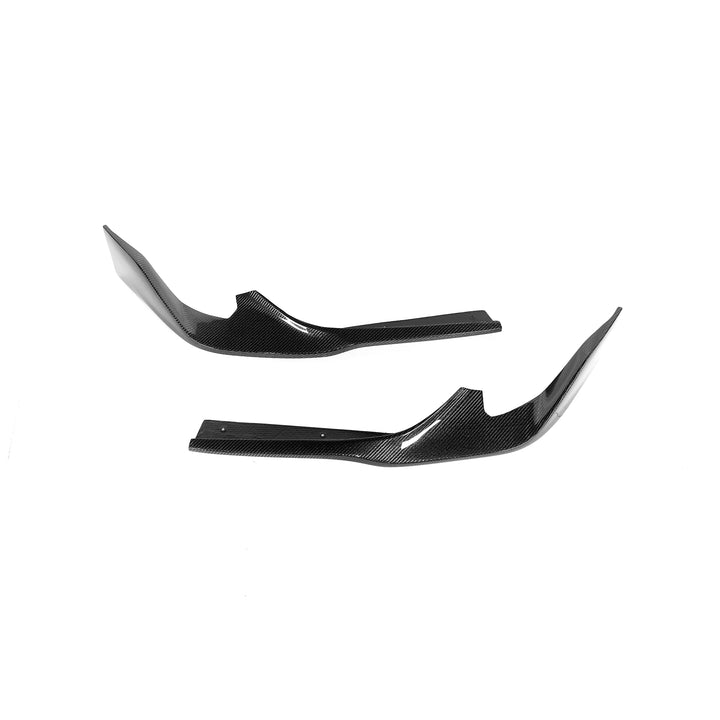 Carbon fibre front splitter V1 for Toyota Supra showing weave