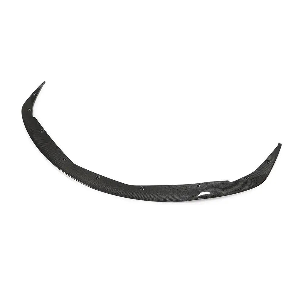 Carbon fibre front splitter V2 for Toyota Supra showing weave