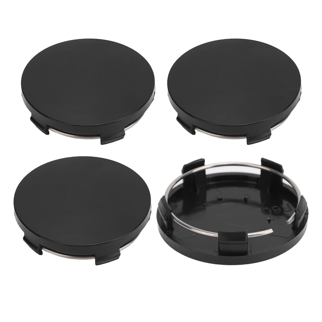 Universal black wheel centre caps 60mm set of 4