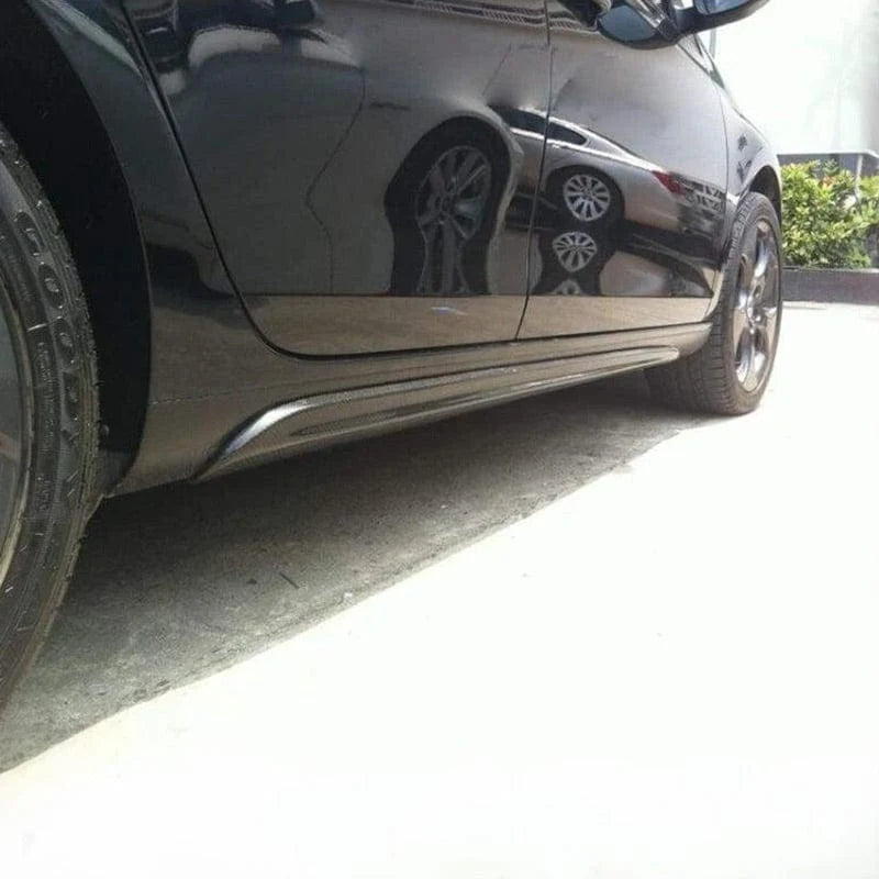 Golf GTD Mk6 carbon fibre side skirt installed