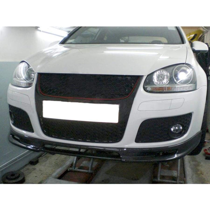 Golf GTI Mk5 carbon fibre front splitter installed