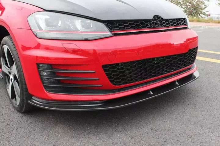 Golf GTI Mk7 carbon fibre and FRP front splitter installed