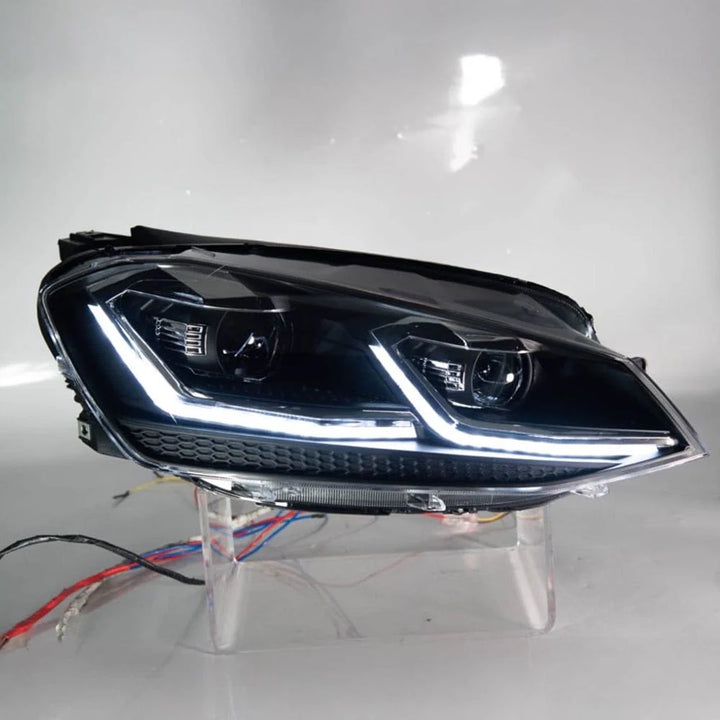 Golf R Mk7.5 LED headlight close-up facelift styling