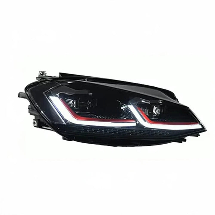 LED headlight conversion for Golf Mk7.5 showing DRL detail