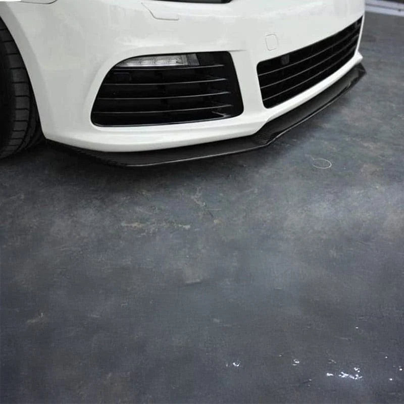 Golf R Mk6 carbon fibre front splitter installed