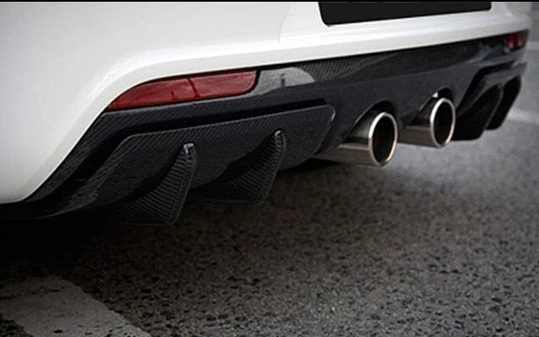 Golf R Mk6 carbon fibre diffuser installed
