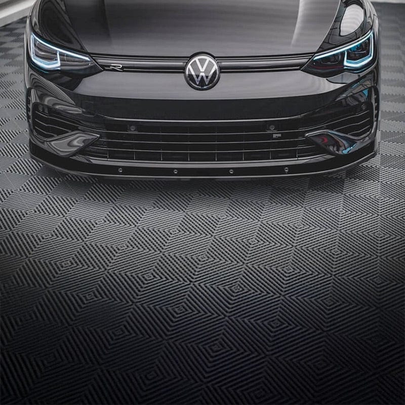 Golf R Mk8 carbon fibre front splitter installed