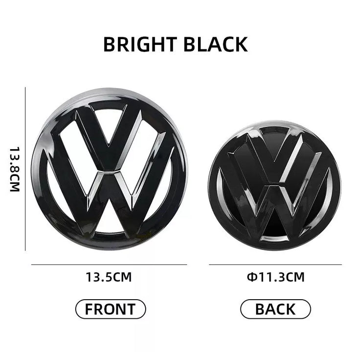 Volkswagen VW Golf MK7 2013 – 2017 Front + Rear Glossy Black Badge Set | AutoCap Solutions